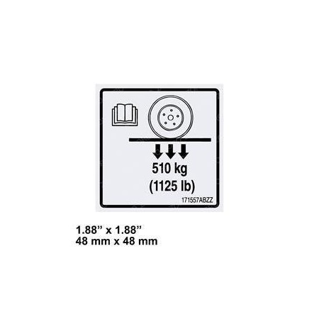 Skyjack REPLACEMENT DECAL, WHEEL LOAD SJ16 171557