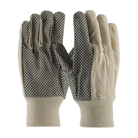 Pip Premium Grade 100% Cotton Canvas Glove w/PVC Dotted Grip on Palm, Thumb and Index Finger, 8 oz., 12PK 91-908PD