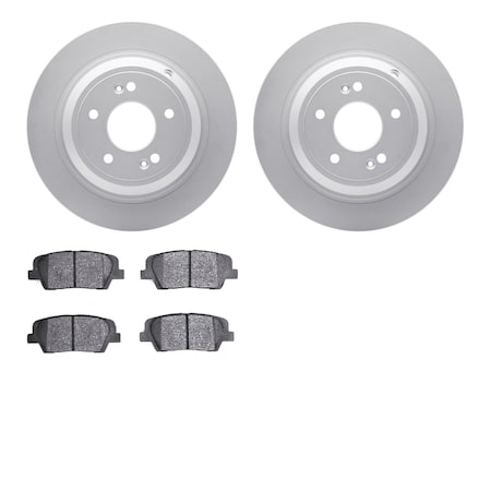 Dynamic Friction Co DFC GEOSPEC Coated Rotors with 5000 Brake Pads - Ceramic and Hardware 4512-03157