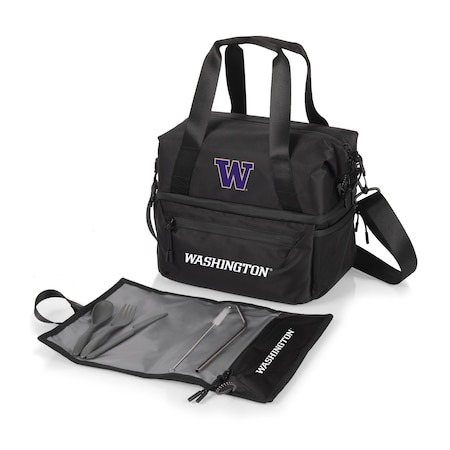 Picnic Time Family Of Brands NCAA Washington Huskies Tarana Lunch Bag Cooler with Utensils made from Recycled Material 515-01-179-624-0