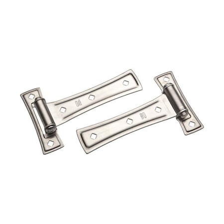 National Mfg 7 in. Ornamental T Hinge, Satin Nickel 5006362