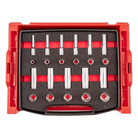 Tekton Socket Set, Steel, 22 Pieces SHD92700