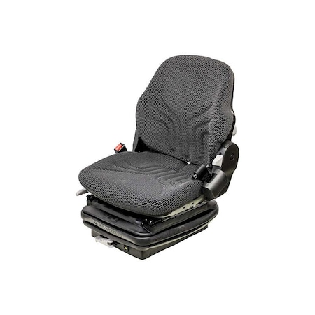 Uni Pro 1054 Mechanical Suspension Seat, Black/Gray Fabric 8531