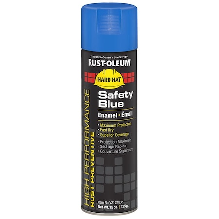 Hard Hat 15 Oz Rust-Oleum Brands Safety Blue Enamel Spray Paint V2124838