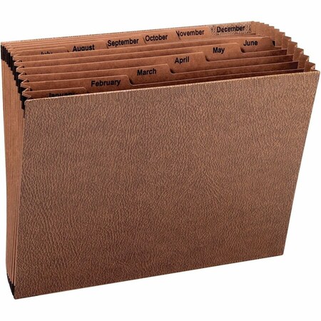 Smead TUFF Expanding File, Monthly JanDec 12 Pockets, Letter Size, Red SMD70488