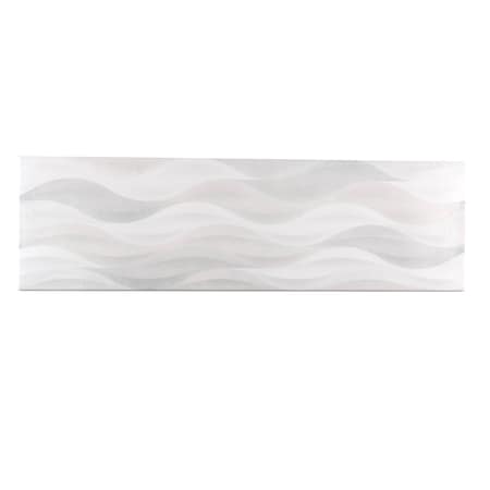Apollo Tile White 11.7 in x 39.2 in Ceramic Matte Floor and Wall Mosaic Tile 15.93 sqft/case, 5PK BRZIIVRIDEC