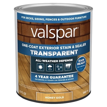 Valspar STAIN&SEALER TRNSP HONY GLD QT VL1028071-14