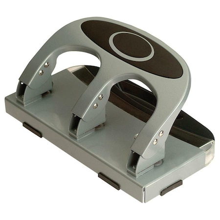 Officemate Heavy Duty Paper Punch, Three Hole, Silver 90100