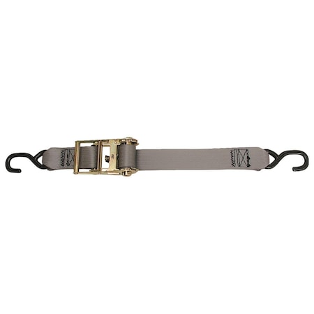 Green Arrow Equipment 2 in. x 15 ft. Multipurpose Ratchet Strap Tie-Down with S Hooks GR2942304