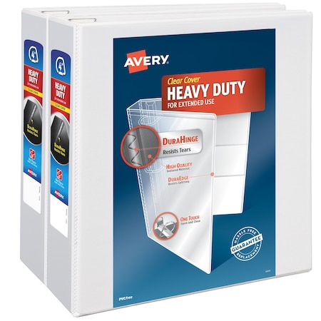 Avery Heavy-Duty View 3 Ring Binder, 4 in, PK2 79875