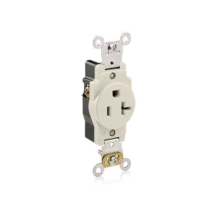Leviton Industrial Series Heavy Duty Grade Single Receptacle, 20 Amp, 125 Volt 5361-T
