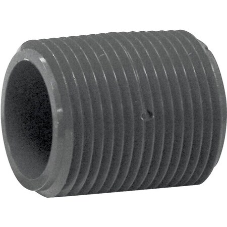 Genova LASCO 210015BC Pipe Nipple, 1 in, NPT, PVC, Gray, SCH 80 Schedule P-1-CL