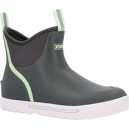 Xtratuf Women's Ankle Deck Boot, 9 6 in H, Gray XWW-700-GRY-090