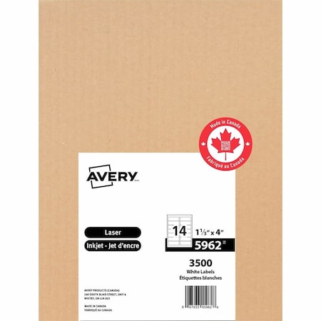 Avery Easy Peel Address Labels, PK3500 05962