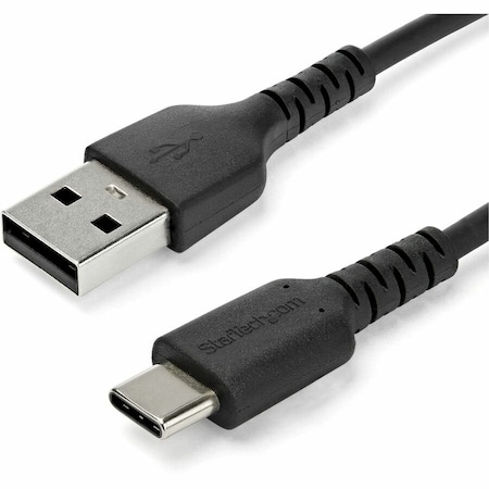 Startech.Com USB A TO USB C CHARGING CABLE W/ ARAMID FIBER SHELTERING THE HEAVY DUTY CORD FRO RUSB2AC1MB