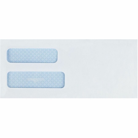 Quality Park Dbl Window Envelope, White, Paper, PK500 QUA24550