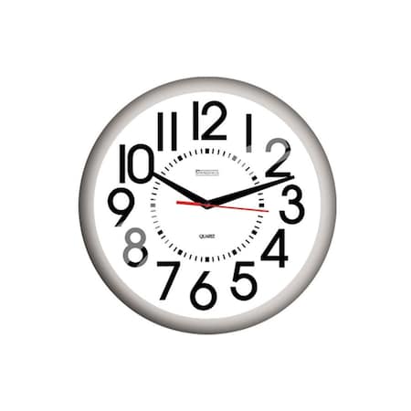 Taylor Dial Clock Big and Bold Plastic Black/White 13.25" Black/White 6760