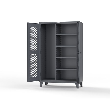 Strong Hold 12 GA Industrial Ventilated (Hex) Uniform Cabinet with Hanger Rod 46-H-WR-241