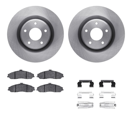Dynamic Friction Co DFC Rotors with EURO 5000 Ceramic Brake Pads includes Hardware 6612-46032