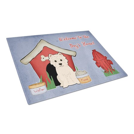 Carolines Treasures Dog House Collection Westie Glass Cutting Board, Large BB2796LCB