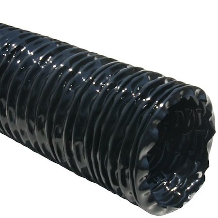Rubber-Cal XPU 708, PU Flexible Duct, Black, 8in x 25ft 01-204-08-25