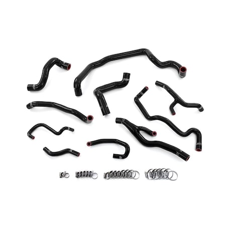 Hps Performance Reinforced Silicone Radiator, Heater, Water Pump, and Expansion Tank Coolant Hose Kit, Black,  57-1998-BLK