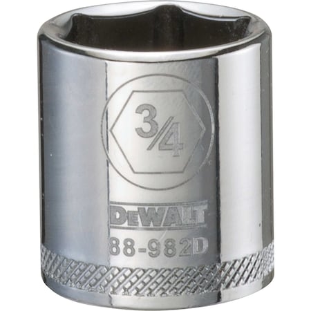 Dewalt Socket, 3/8-Drive, 3/4 In, 6 Pt DWMT88982OSP