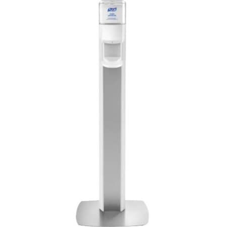 Purell MESSENGER Hand Sanitizer Dispenser, Floor Mount, White with Silver Panel (dispenser included) 7306-DS-SLV
