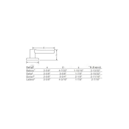 Kwikset Delta Privacy Lever 300DL-26D-6AL-RCS