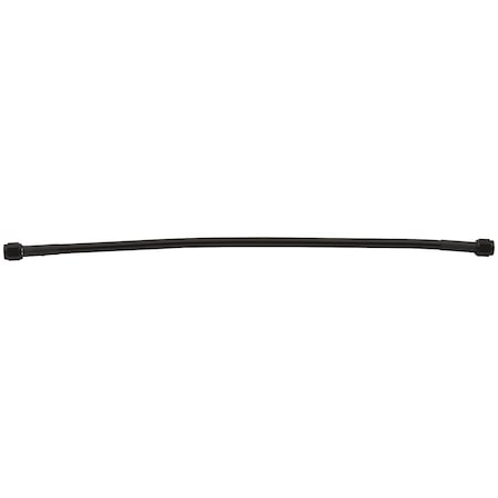 Powerhouse 24 in. No. 4 Two -4 Straight Ends Coated Braided Line Hose, Black PO3608737