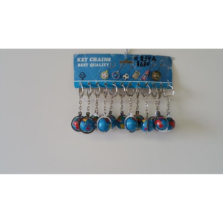 Tapestry Trading Globe Keychains with Ring, 24PK 234A
