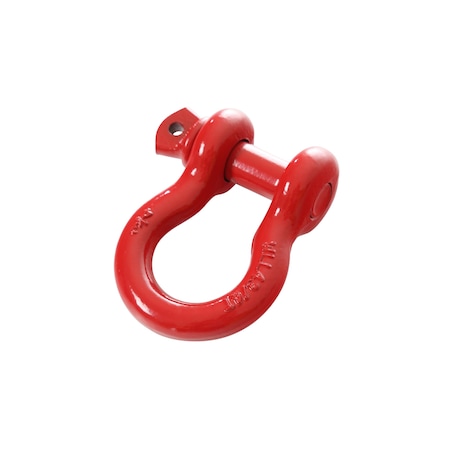 Overland Vcl D-Ring, With 3/4 Inch Pin; 4.75 Ton Weight Rating; Powder Coated Gloss; Red; Steel; 19019904
