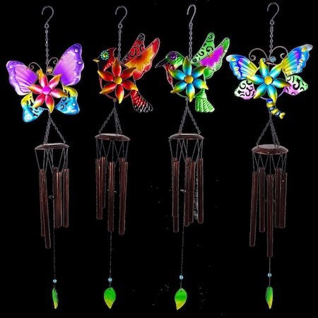 Alpine Multi-color Glass 38 in. Wind Chime KBD252A