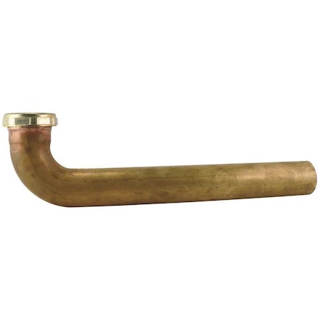 Keeney Mfg 1-1/2 in. x 7 in. 22-Gauge Brass Slip Joint Waste Arm in Rough Brass 2517RB