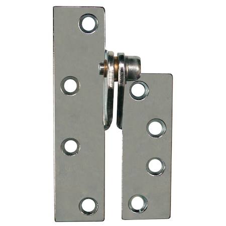 Global Door Controls 4 in. Left-Handed Reinforcing Hinge in Brushed Chrome CP-RPLH-26D