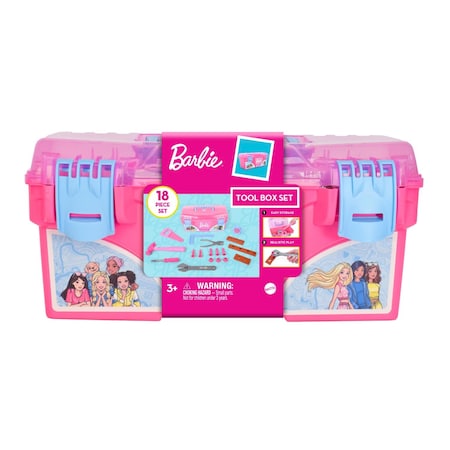 Barbie Maxx Bubbles Tool box Pink/Blue 18 pc 470622