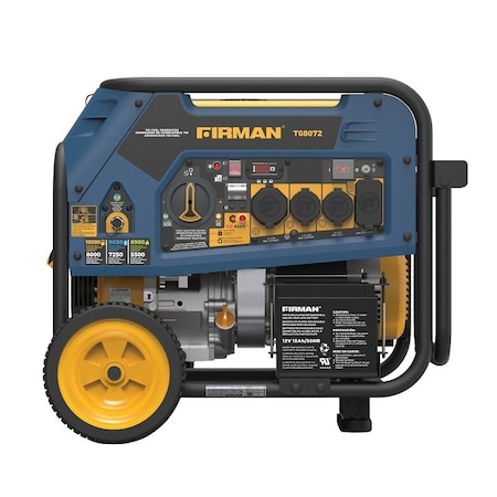 Firman Hybrid Series Tri-Fuel Portable Generator with Co-Alert, 33 A, 120/240 V, Natural Gas, Propane T08072