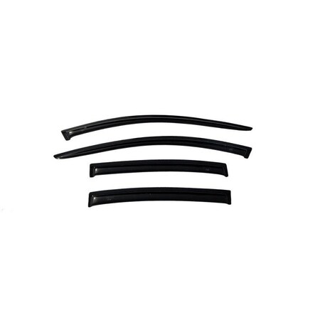 Ventshade Rainguards, Aerodynamic Design, Tape-On, Smoke, Acrylic, Set Of 4 94068