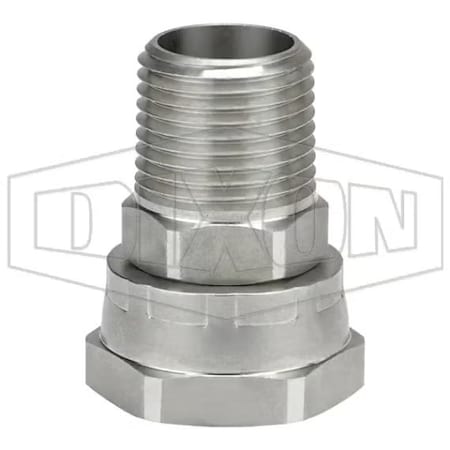 Dixon R504 The Right Connection Garden Hose Adapter, 3/4-11-1/2 x 1/2-14 Nominal, 303 SS, Domestic 5041208SS