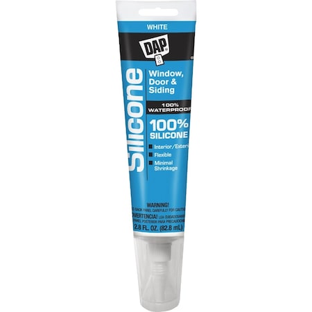 Dap 2.8 Oz. Window Door & Siding Silicone Sealant White 7079800752