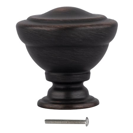 Brixwell Modern Transitional Round Cabinet Knob For Kitchen And Cabinet Hardware Oil Rubbed Bronze BXR30904ORB