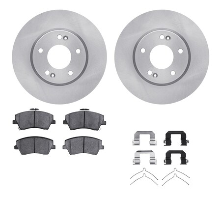 Dynamic Friction Co DFC Brake Rotor with 5000 Brake Pads and Hardware Kit 6512-03341