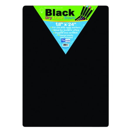 Flipside Black Dry Erase Board, 18" x 24" 40085