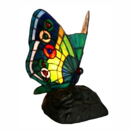 Warehouse Of Tiffany Green Butterfly Table Lamp TU3022