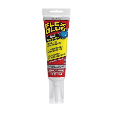 Flex Seal Flex Glue, 4 oz, Dries Clear GFSCLRR04