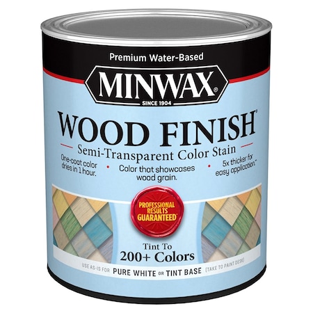 Minwax 1 Qt Minwax 11710 White Tint Base Wood Finish Water-Based Semi-Transparent Color Stain 10850