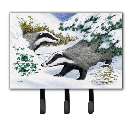 Carolines Treasures Badgers in the Snow Leash or Key Holder ASA2182TH68