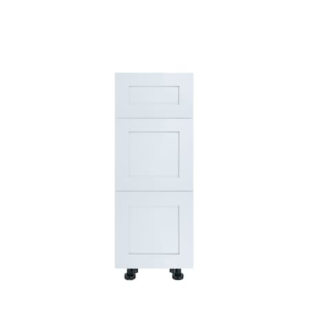 Cambridge Everest 12 in. W x 21 in. D x 34.50 in. H Ready to Assemble Shaker Bath Cabinet in White SA-VDB12-SW-KIT