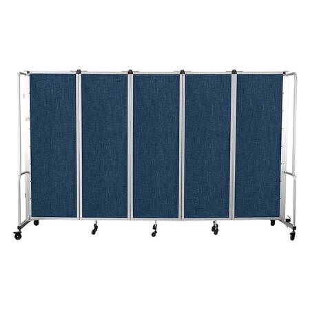 National Public Seating Room Divider, 6 ft H, 118" W, Blue RDG6-5PT04