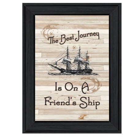 Homeroots Friendship Journey 1 Black Framed Print Wall Art 405396
